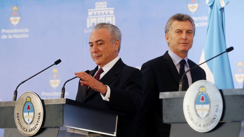 Brazil, Argentina Presidents to Work to Strengthen Mercosur Trade Bloc