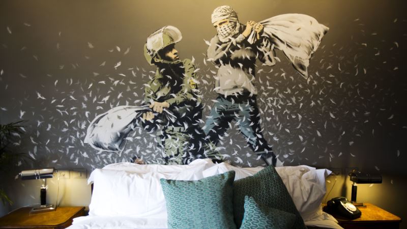 Banksy’s Art in West Bank Hotel With World’s ‘Worst View’