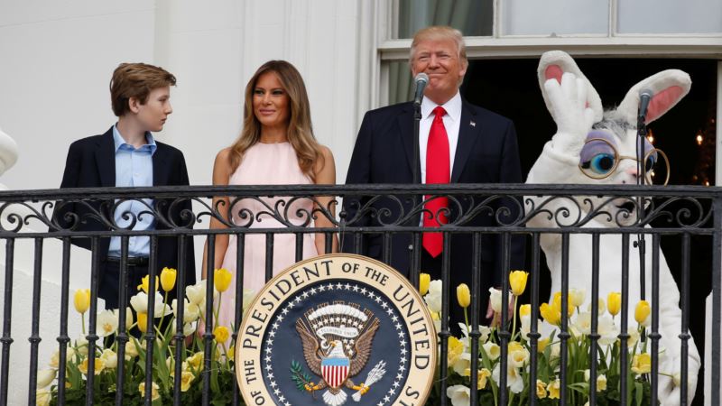 Trumps Greet Children and Families at Easter Egg Roll