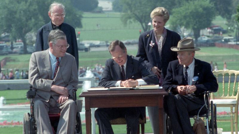 George H. W. Bush Signs Americans With Disabilities Act into Law on This Day in 1990