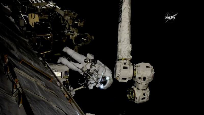 Spacewalkers Install New Hand on Station’s Robot Arm