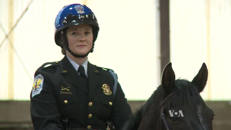 Graduation Ceremony for US Park Police Officers on Horseback
