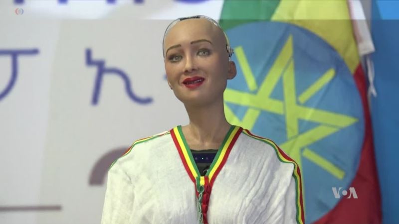 AI Robot Sophia Wows at Ethiopia ICT Expo