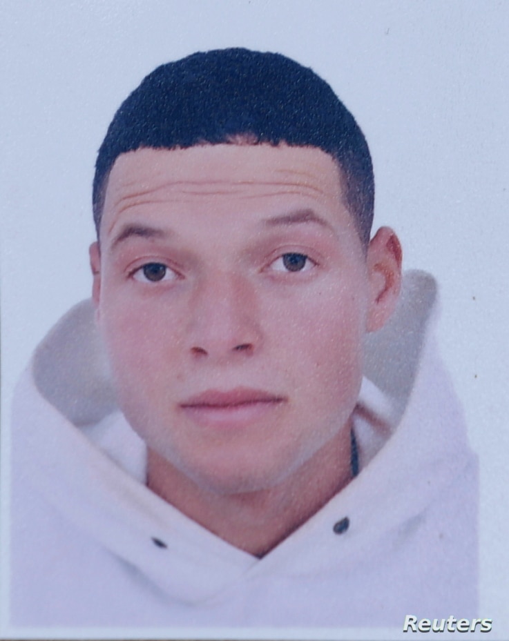 A picture of Brahim al-Aouissaoui, who is suspected by French police and Tunisian security officials of carrying out attack.