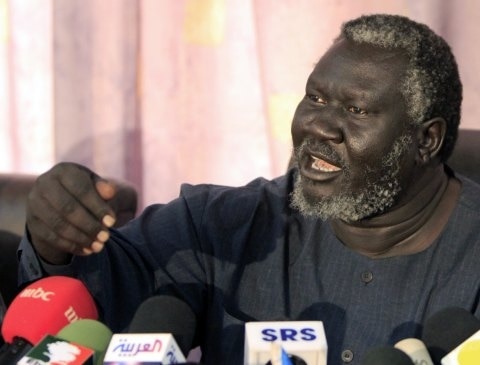 Sudan People's Liberation Movement (SPLM) governor of Blue Nile state Malik Aggar speaks during joint news conference in Khartoum (File Photo).