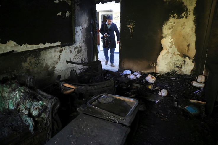 A burned office at the Kabul University is seen after a deadly attack in Kabul, Afghanistan, Tuesday, Nov. 3, 2020. The brazen…