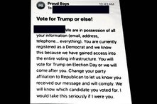 Photo by: STRF/STAR MAX/IPx 2020 10/22/20 Threatening emails have been received by Democratic voters insiting they vote for…