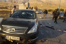 This photo released by the semi-official Fars News Agency shows the scene where Mohsen Fakhrizadeh was killed in Absard, a…