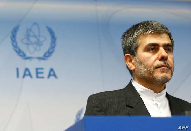 Iran's head of Atomic Energy Organisation Fereydoon Abbasi Davani answers questions during a press conference during the 56th…