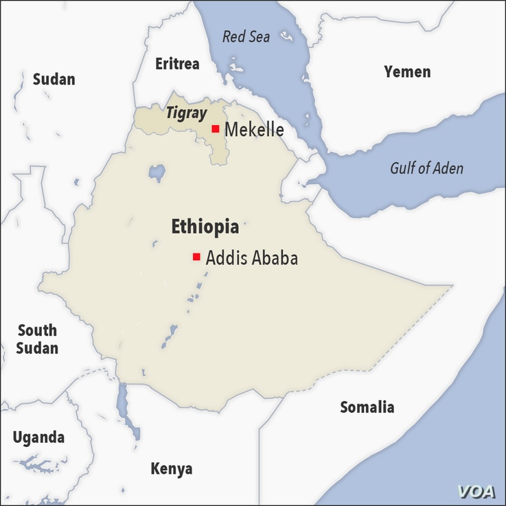 Map of Mekelle Ethiopia