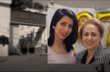  Iranian women's rights activists Saba Kord Afshari, left, and her mother, Raheleh Ahmadi,