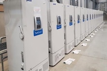 Specialist freezers await distribution of COVID-19 vaccines to the NHS