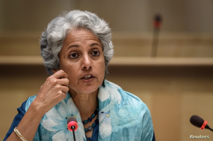 World Health Organization (WHO) Chief Scientist Soumya Swaminathan attends a press conference organised by the Geneva…
