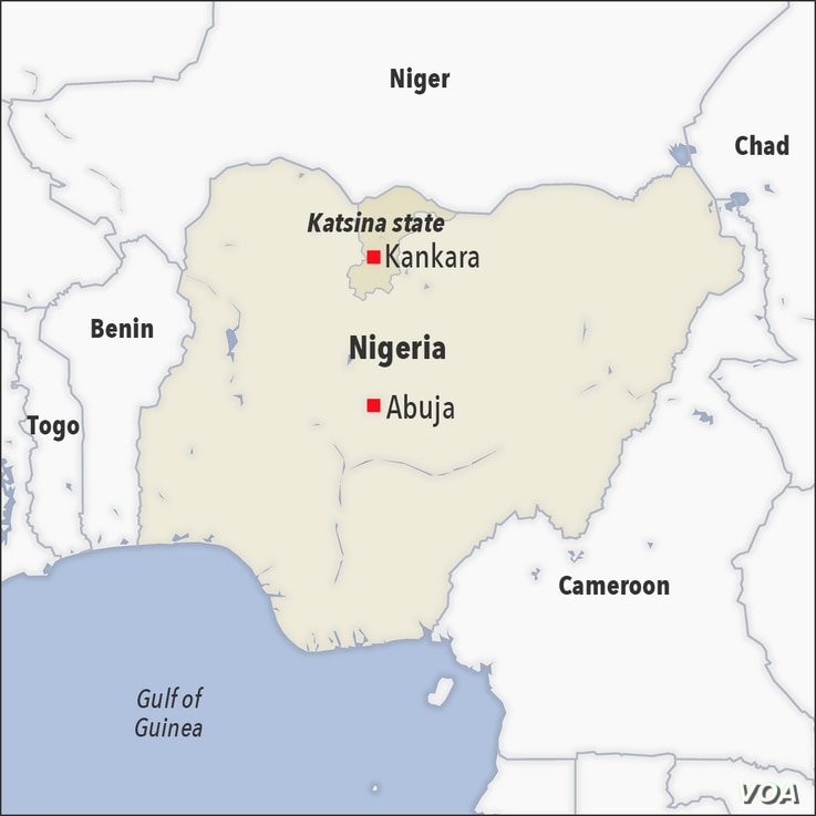 Map of Kankara district, in Katsina state, Nigeria