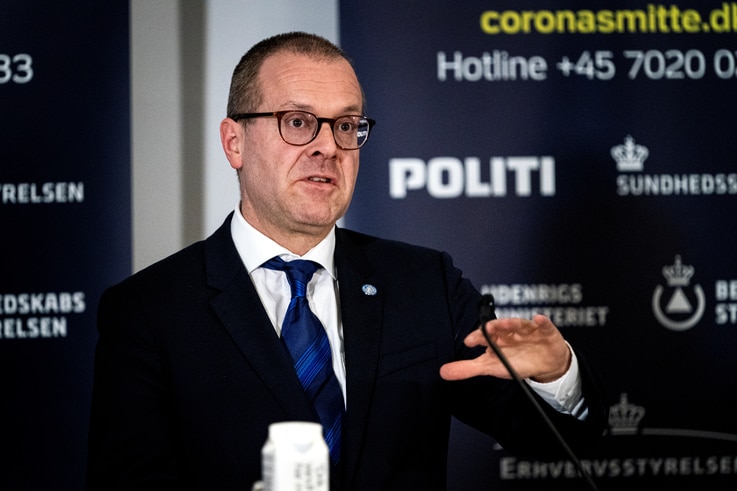 World Health Organisation's Regional Director for Europe Hans Kluge speaks during a news conference about the coronavirus disease (COVID-19) at Eigtveds Pakhus, in Copenhagen, Denmark March 27, 2020. 